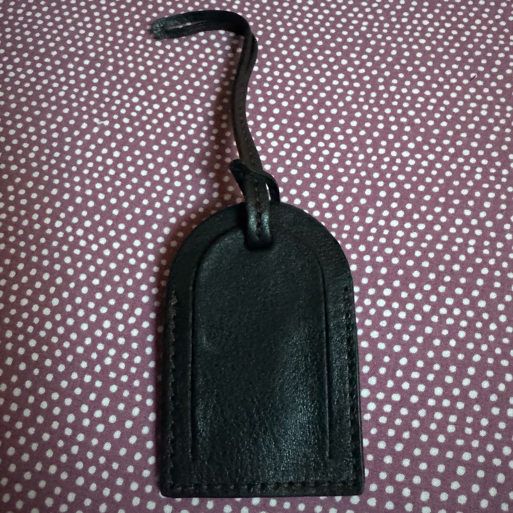 Dooney & Bourke Black Florentine Leather Luggage Tag